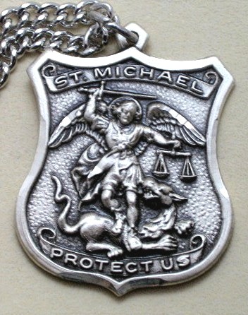 sterling silver St. Michael Policeman's medal